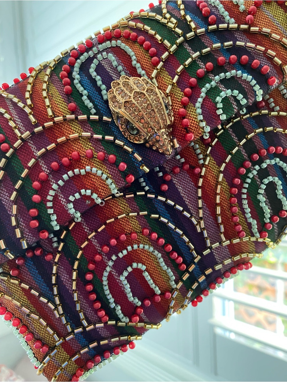 Kurt Geiger Multicolor Beaded Chain Shoulder Bag - Picture 9 of 9